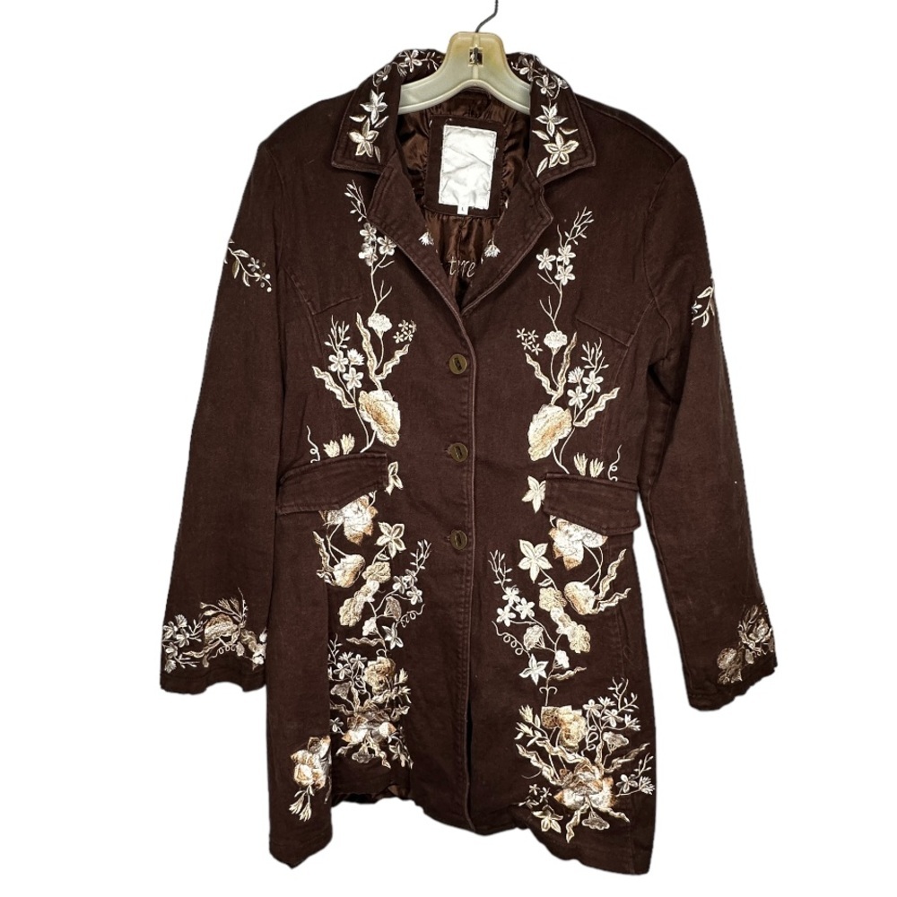 Biz‎ Embroidered Long Jacket